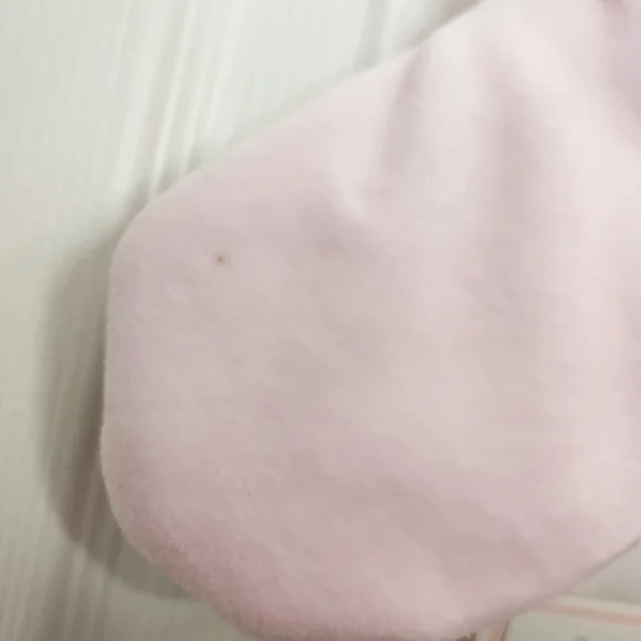 Baby Juicy Couture Winter Suit Bunting Pink Silver Sequin Heart Fur Hood NWT - Picture 8 of 12